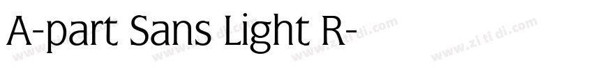 A-part Sans Light R字体转换